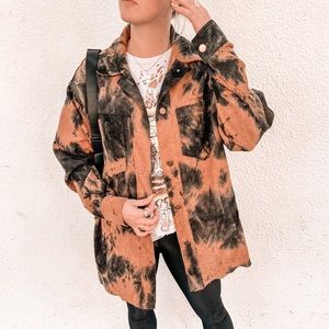 Current Mood Tie Dye Shirt Jacket